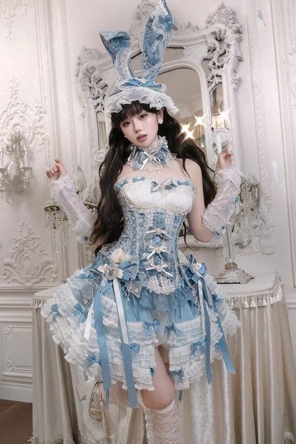 【4月8日予約締切】スウィートロリータバニーレースコルセットドレスセットA/B/C