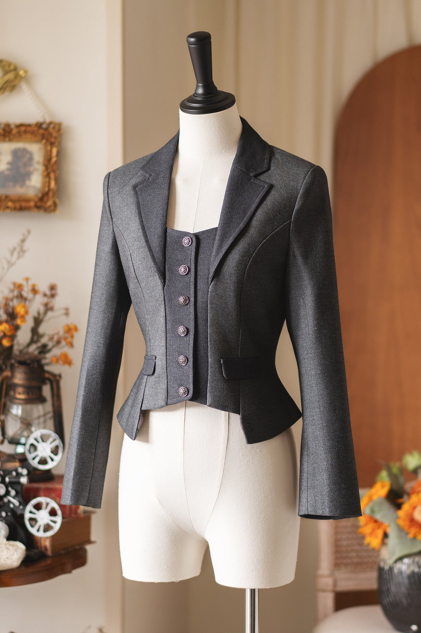 Retro Elegant Classic Little Blazer