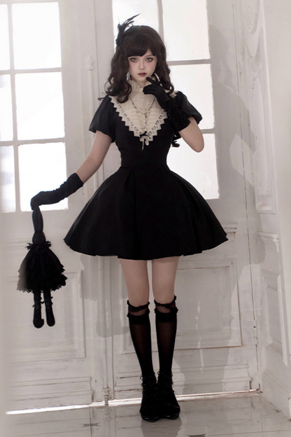 [Reservation product] Dark Gothic Girl School Dress Set