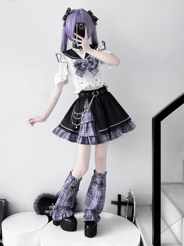 Dream Star Frilled Sailor Collar Set-Up + Leg Covers