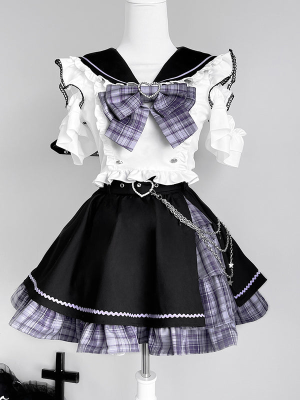 Dream Star Frilled Sailor Collar Set-Up + Leg Covers