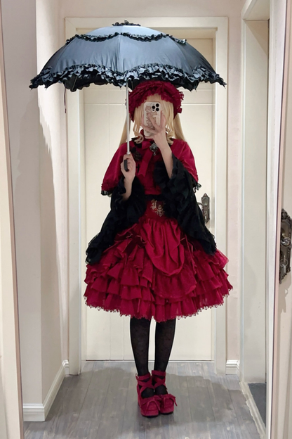 Moon River Gothic Skirt + Cape + Top + Bow