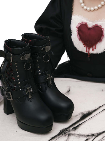 【12月8日予約締切】LACYBONESダークゴシックパンクブーツ