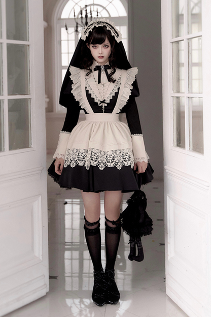 [Reservation product] Dark Gothic Girl School Dress Set