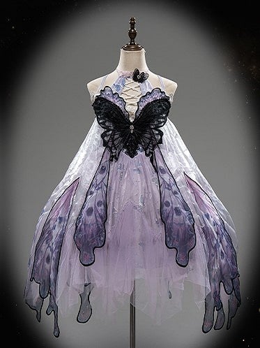 【12月16日予約締切】withered leaf butterfly2.0ゴシックロリータバタフライウイングドレスTypeA/B