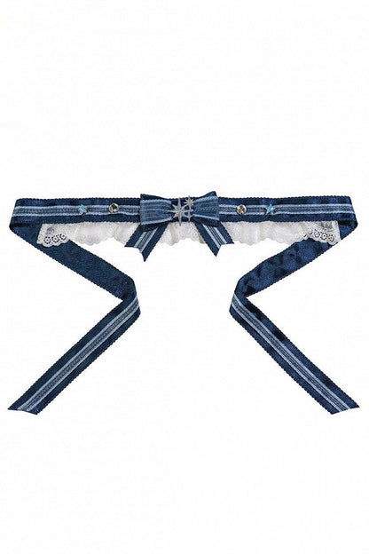 [Pre-order Deadline: September 23] Light Blue/Dark Blue Celestial Star Series Accessories (Ribbon Veil Hat, Ribbon Headband Kc, Wrist Cuffs, Choker)