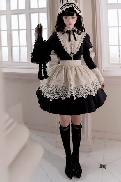 [Reservation product] Dark Gothic Girl School Dress Set