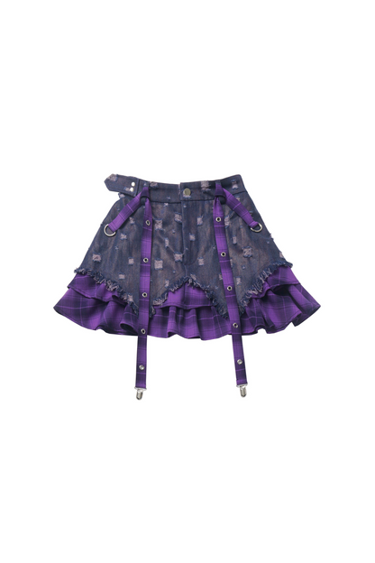 ナイトスケータースカート+ダークトップス