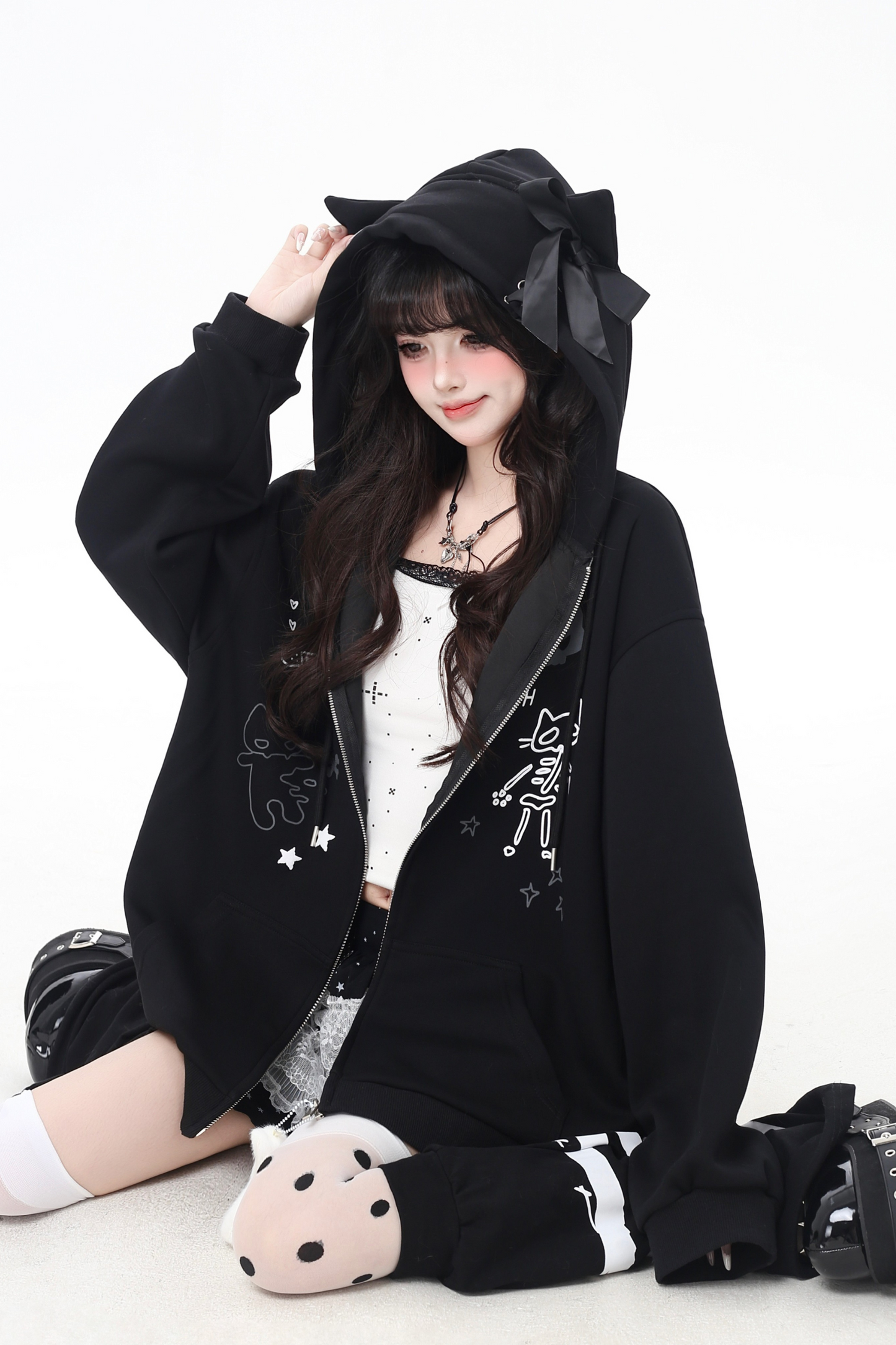 Cat Ear Hood Loose Sweatshirt Hoodie