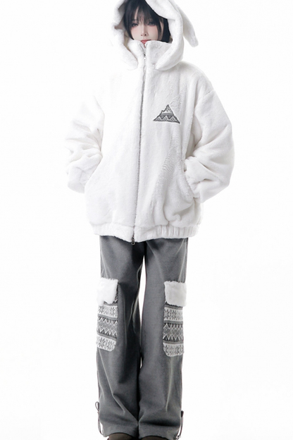 ファーベルベットコート+トップス+パンツ+スカート