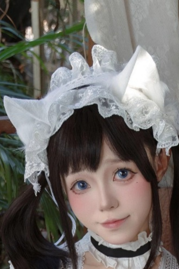 White Lace Princess Dress + Hairband