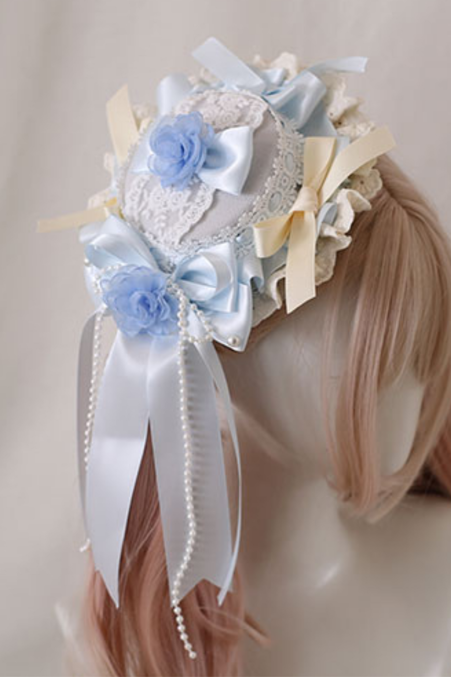 Ice Blue Frilled Lolita Accessories