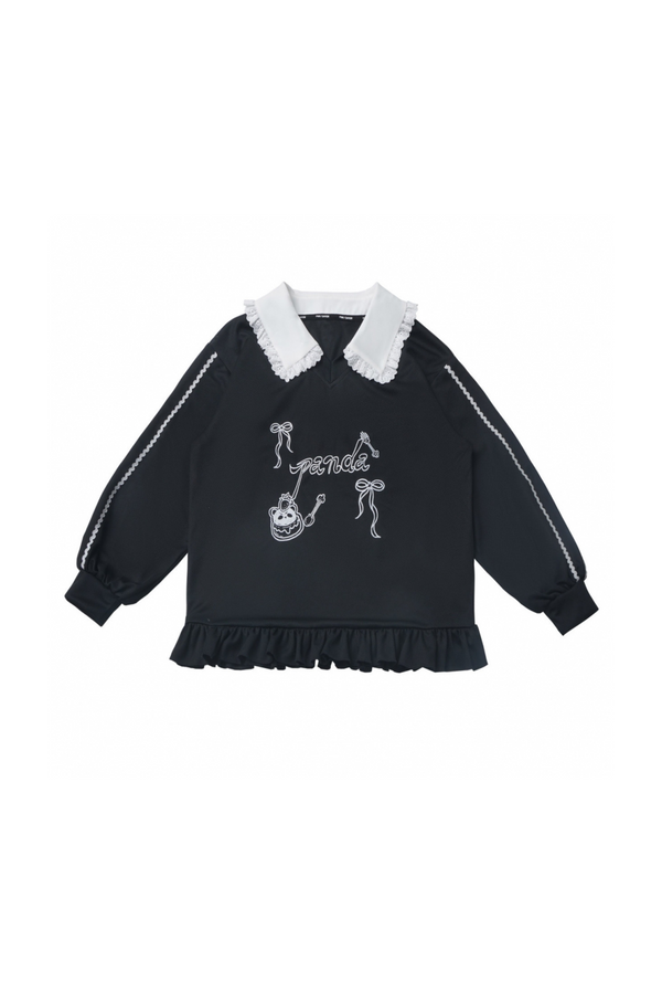 フリルロンT＋ドットフリルTシャツ＋パンダパンツ＋ドットスカート