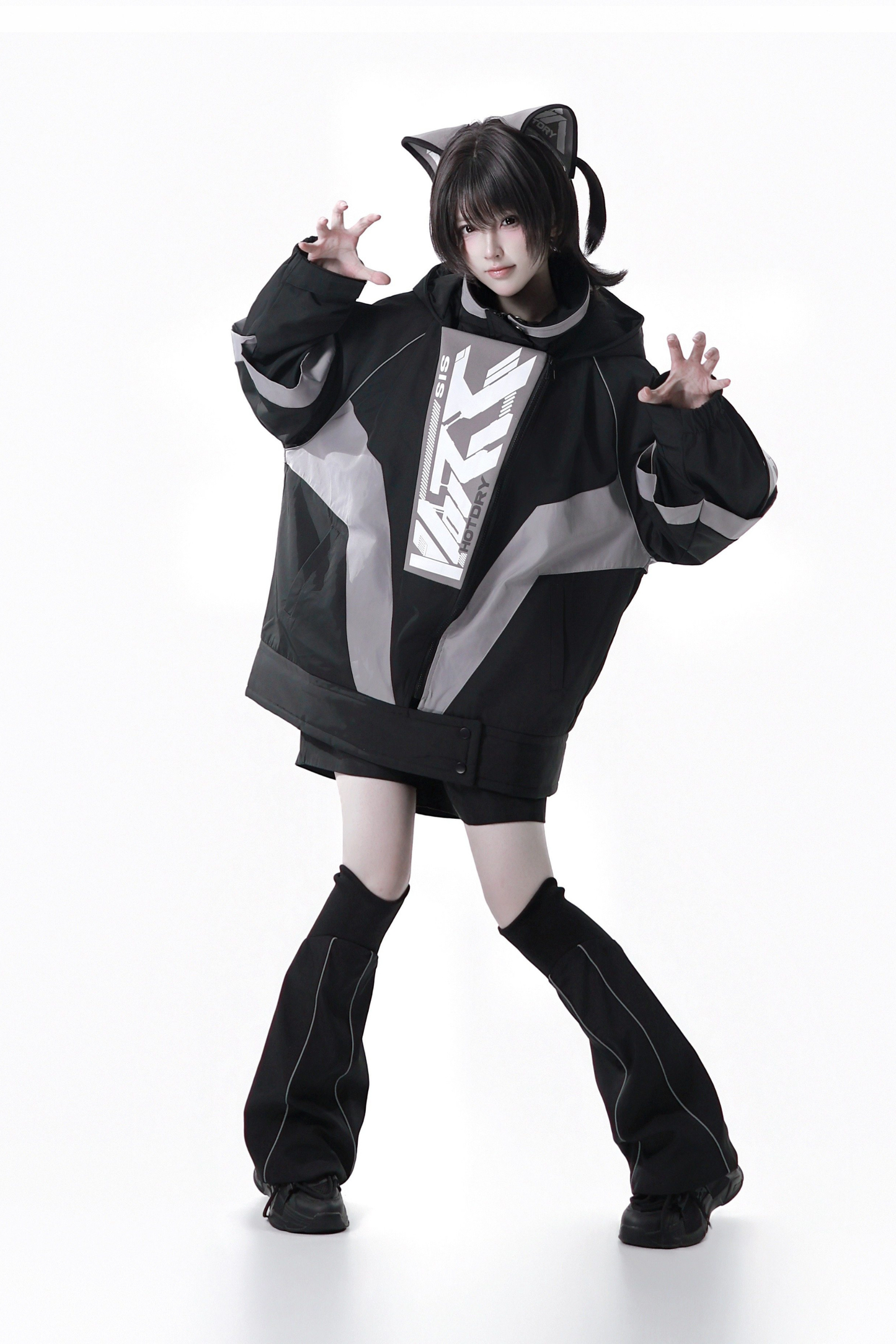 Cyber Loose Jacket + Pants + Leg Warmers + Cat Ear Headband