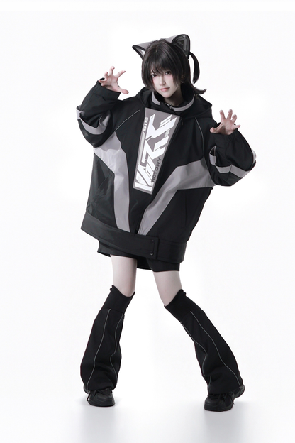 Cyber Loose Jacket + Pants + Leg Warmers + Cat Ear Headband