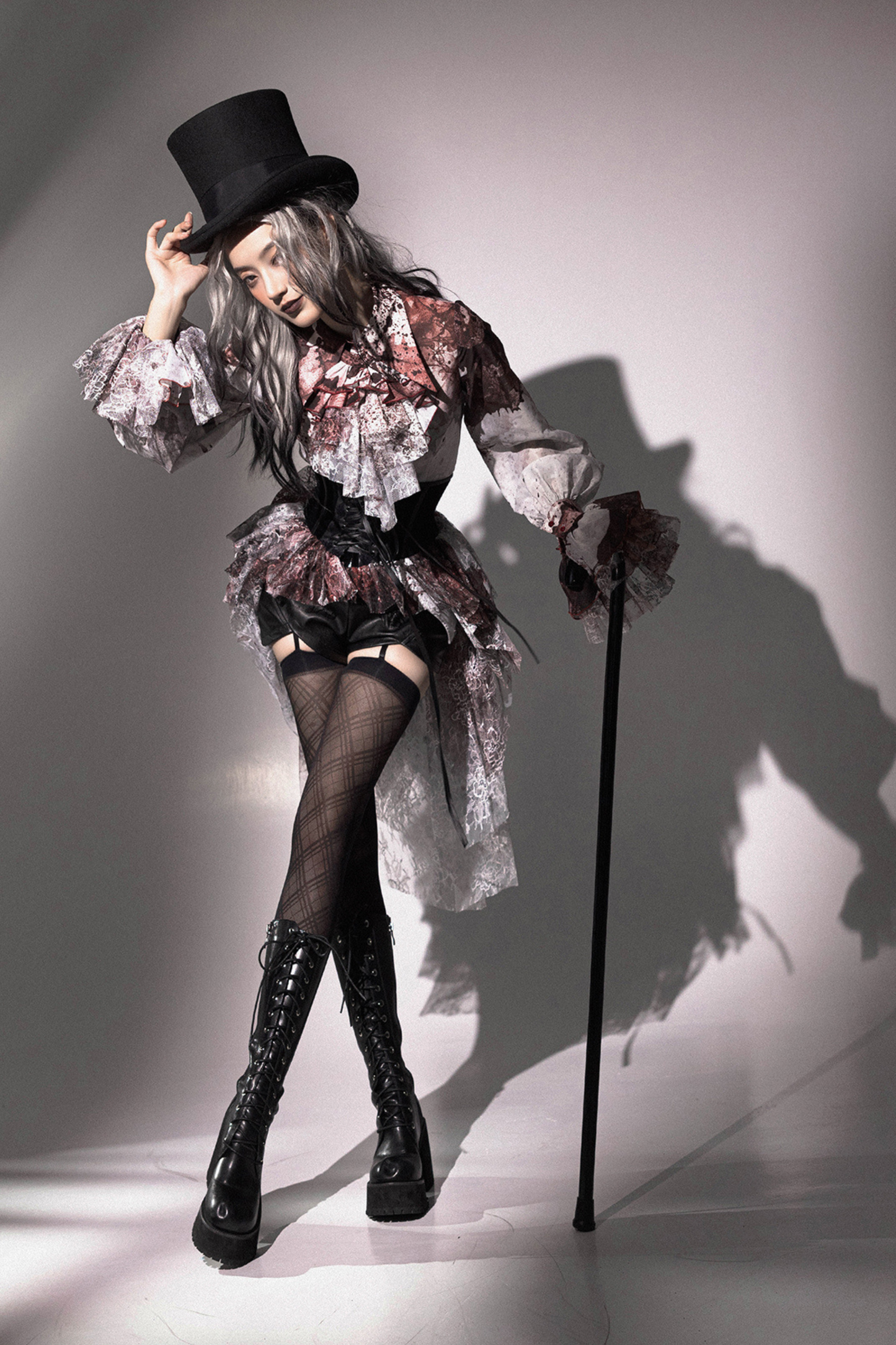 Horror Amusement Park Lace Waist Corset