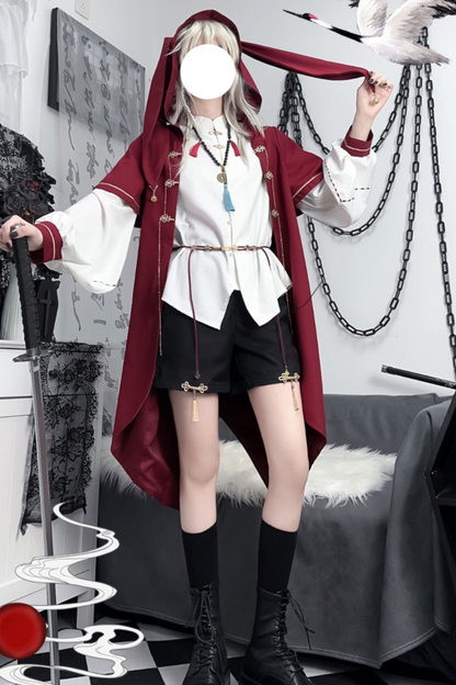 バニーフードプリンスアウター+シャツ+ショートパンツ