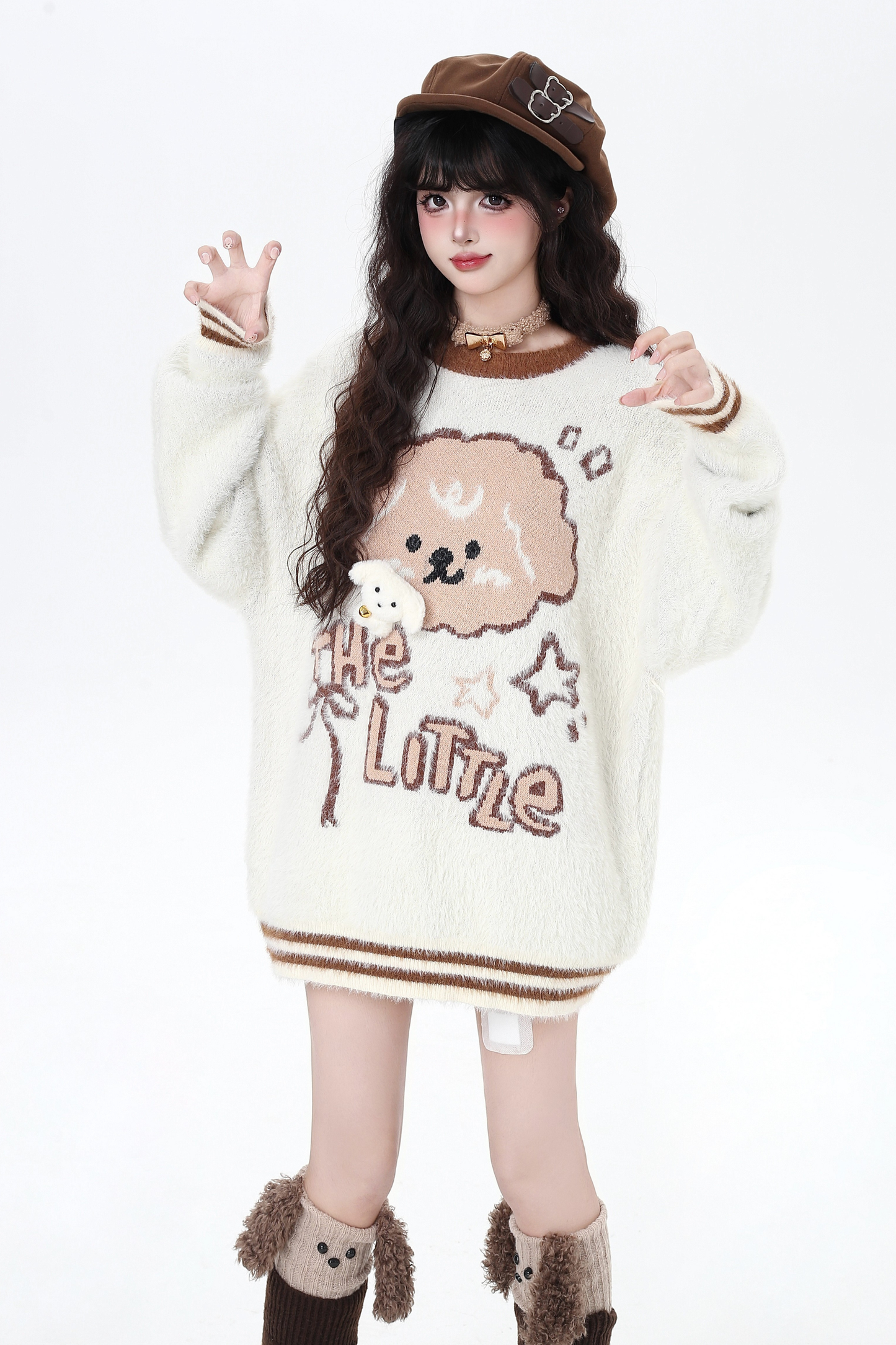 ルーズアニマルデザインセーター