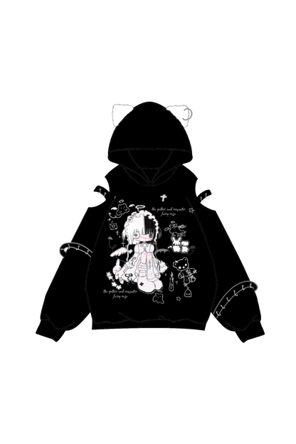 エンジェルプリントオフショルダースウェット