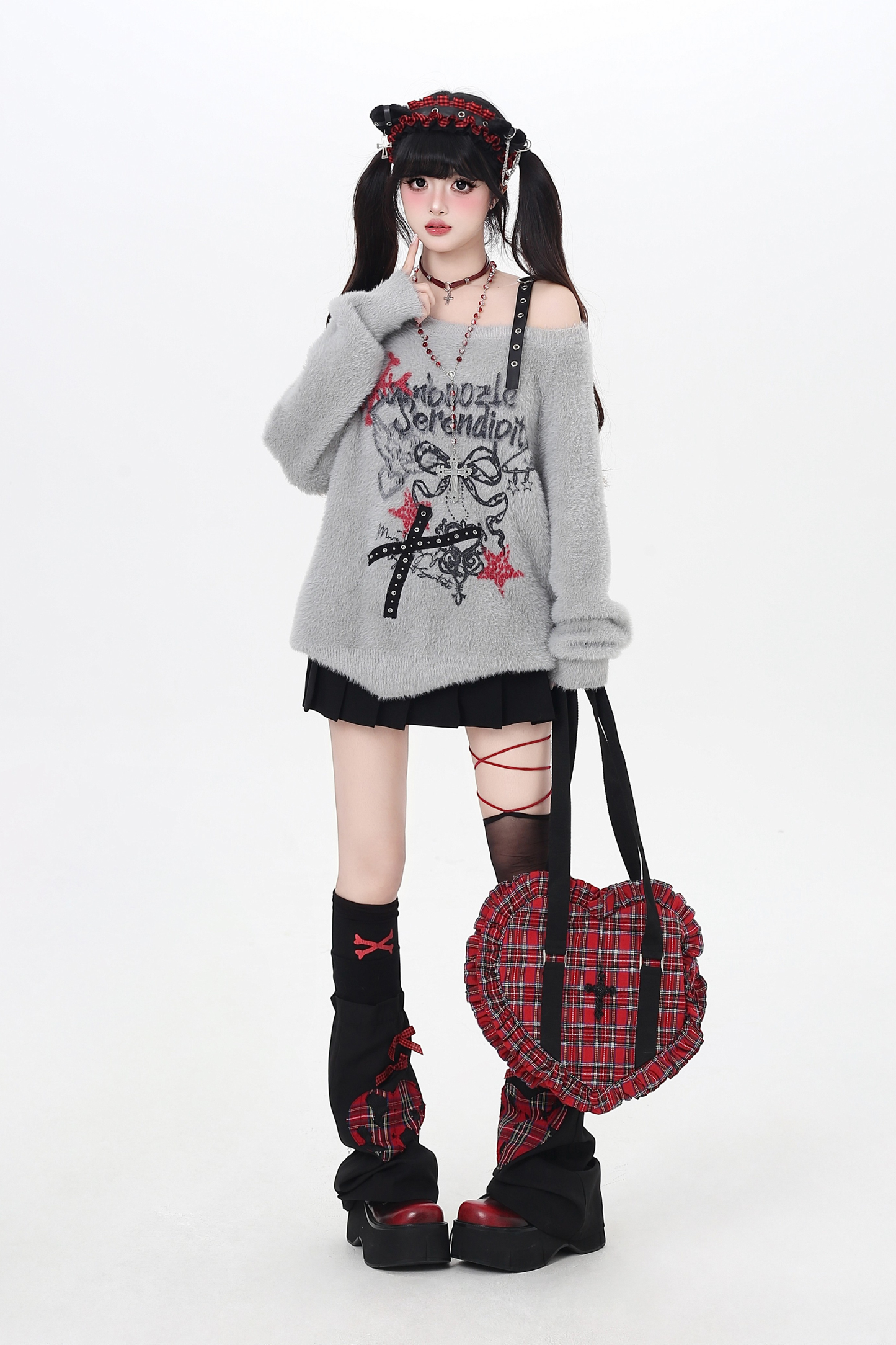 Sweet Cool Ribbon Off-the-shoulder Top