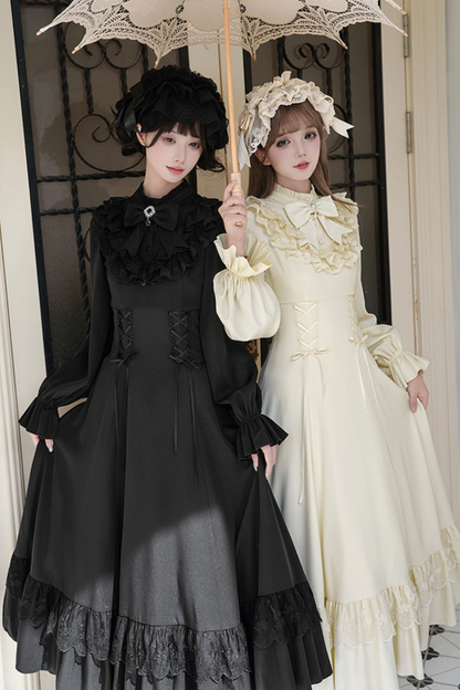 Elegant Dress + Shawl + Ribbon + Headdress