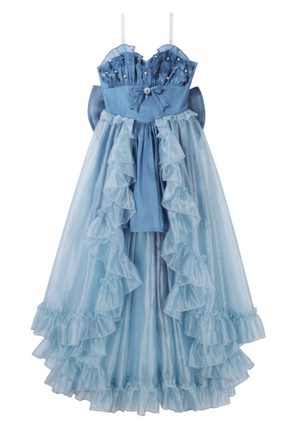 Blue Swing Fairy Puffy Dress + Sleeve + Ribbon