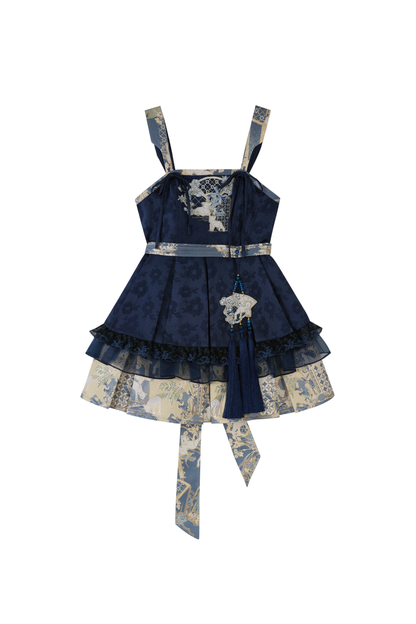 China Suspender Skirt + Shirt + Accessories