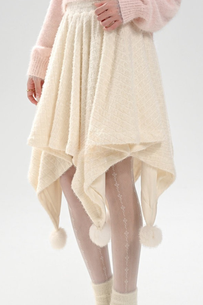 スノーボンボンアシメスカート