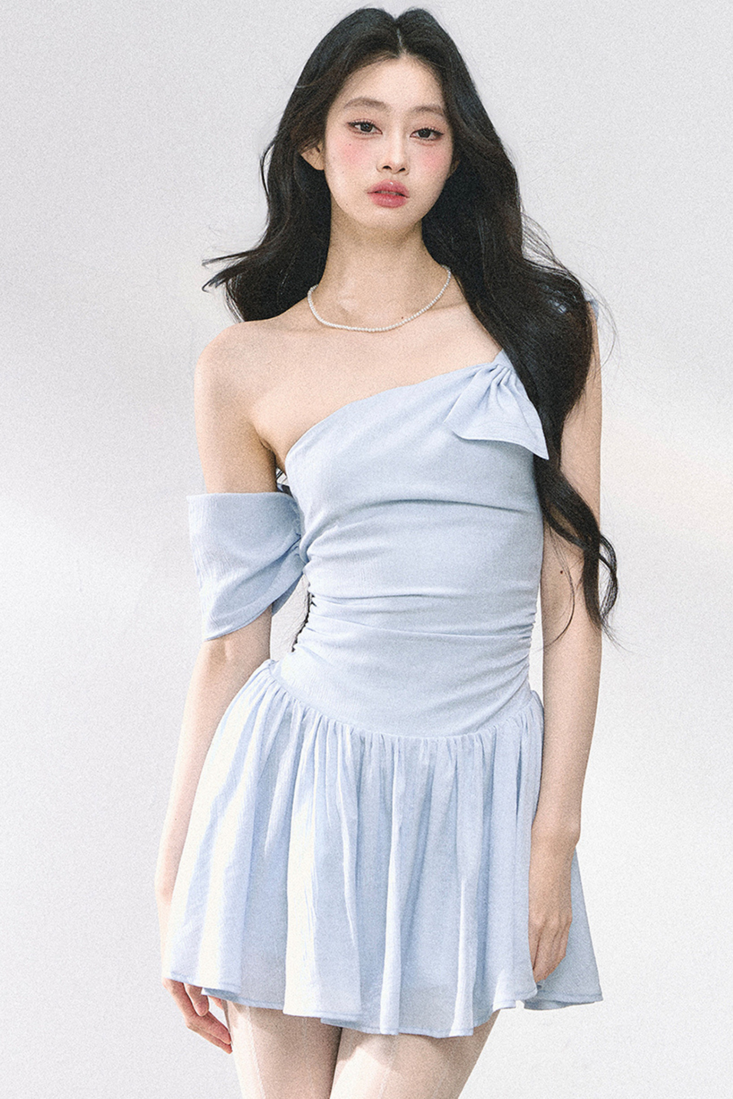 Sweet girly off-the-shoulder dress