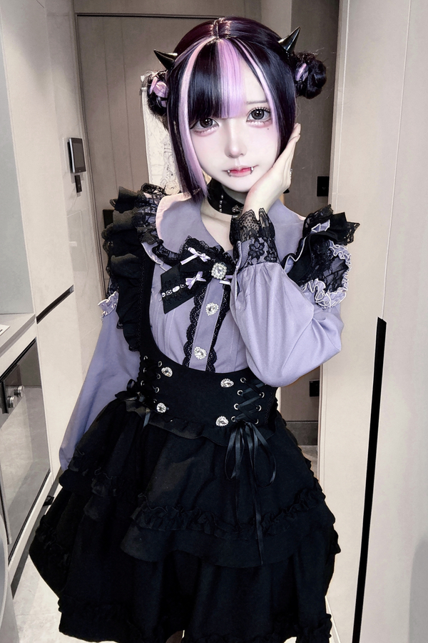 ドールシャツ+フリルサススカート