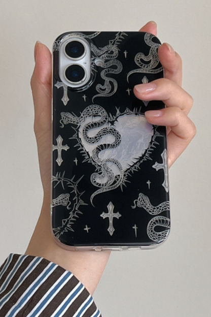 Cross Love Snake iPhone Case