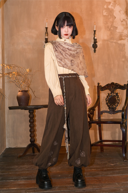 Cape stand collar design niche shirt