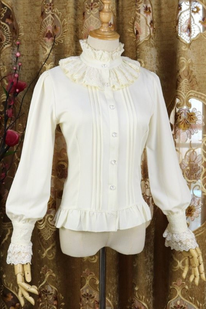 Elegant Neck Retro Chiffon Lolita Blouse