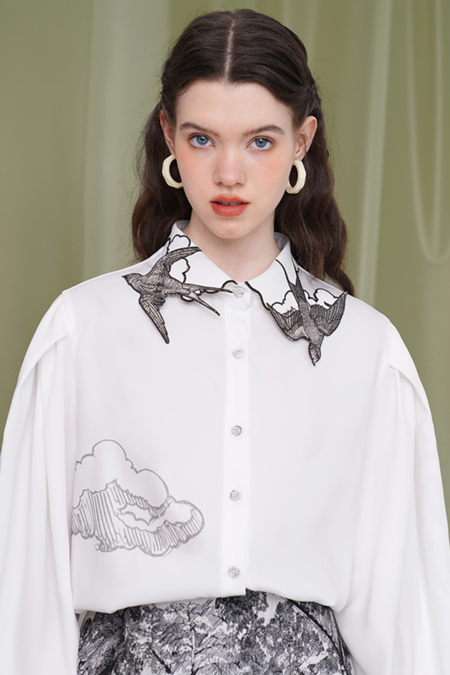 バードカラーモードシャツ