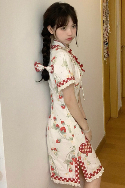 Strawberry Orchard China Dress