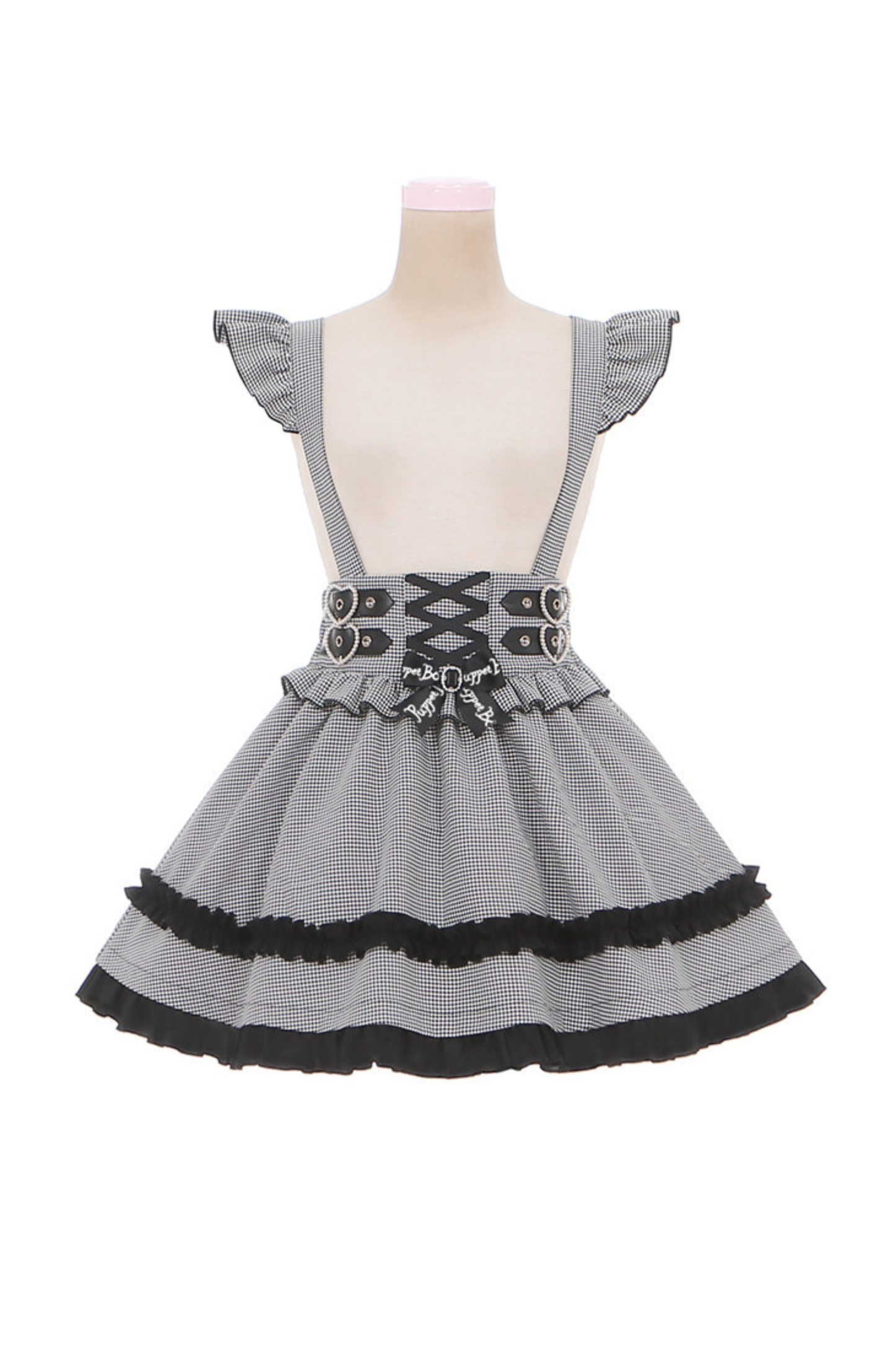 Schulterfreies Spitzenoberteil + Trägerrock