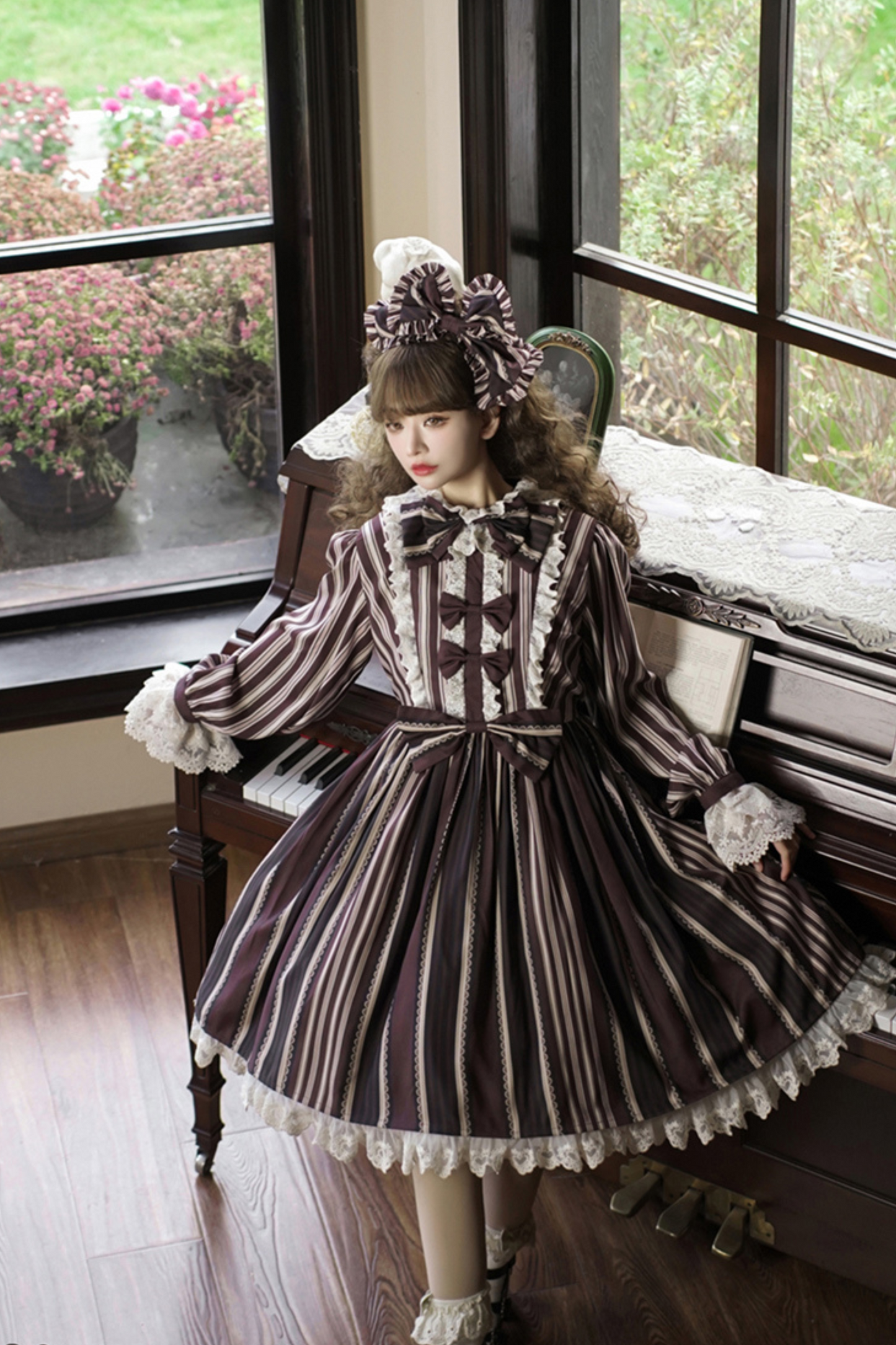 Bistro Striped Drop Lolita Dress