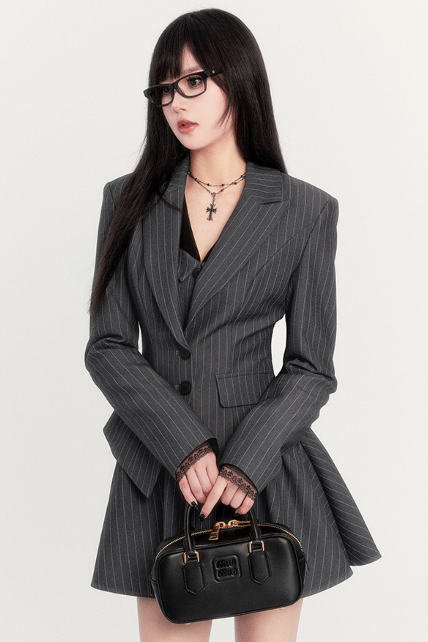 Intelligent Striped Dress + Waistmark Jacket