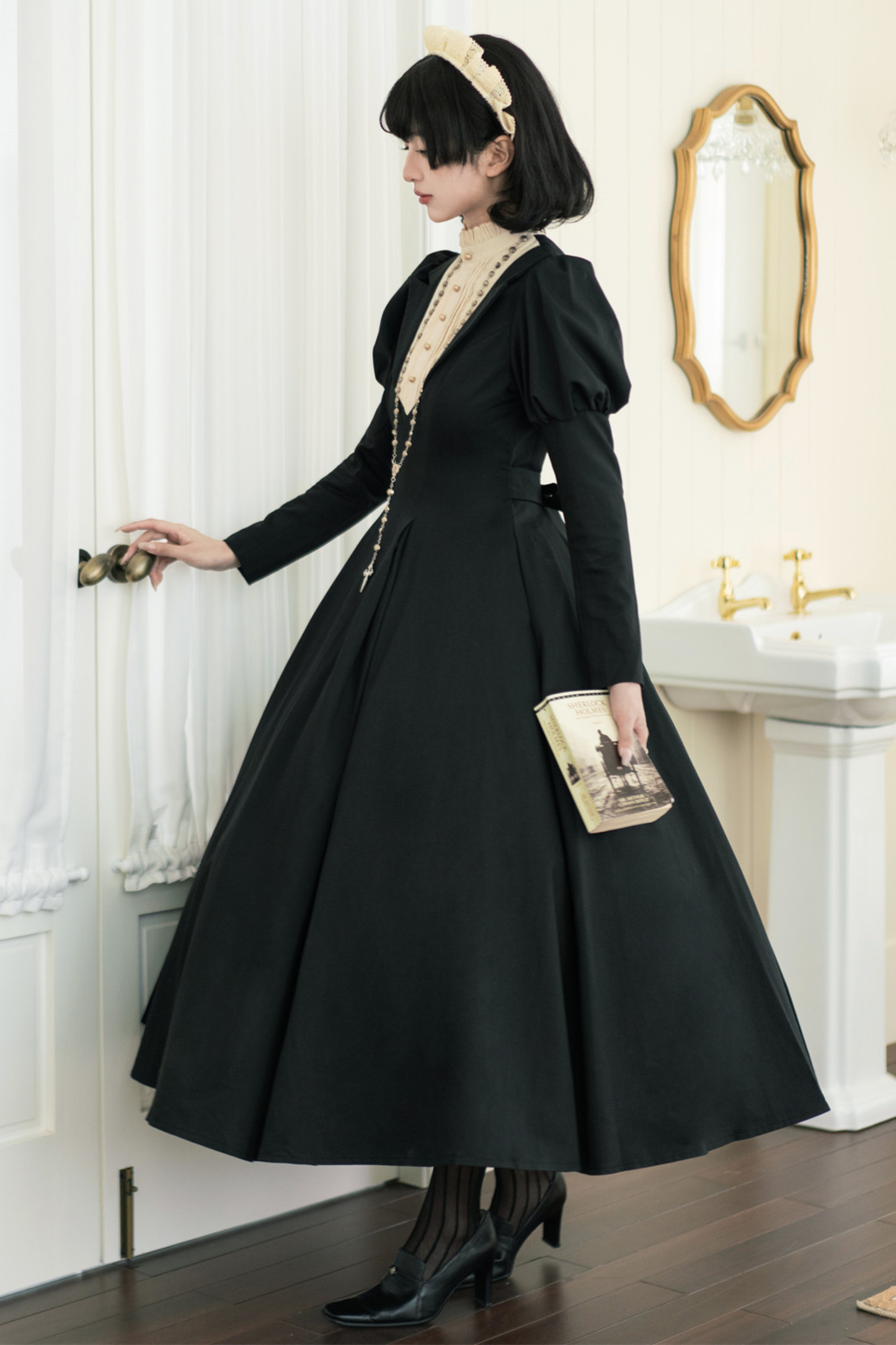 Chic Gothic Flare Long Lolita Dress