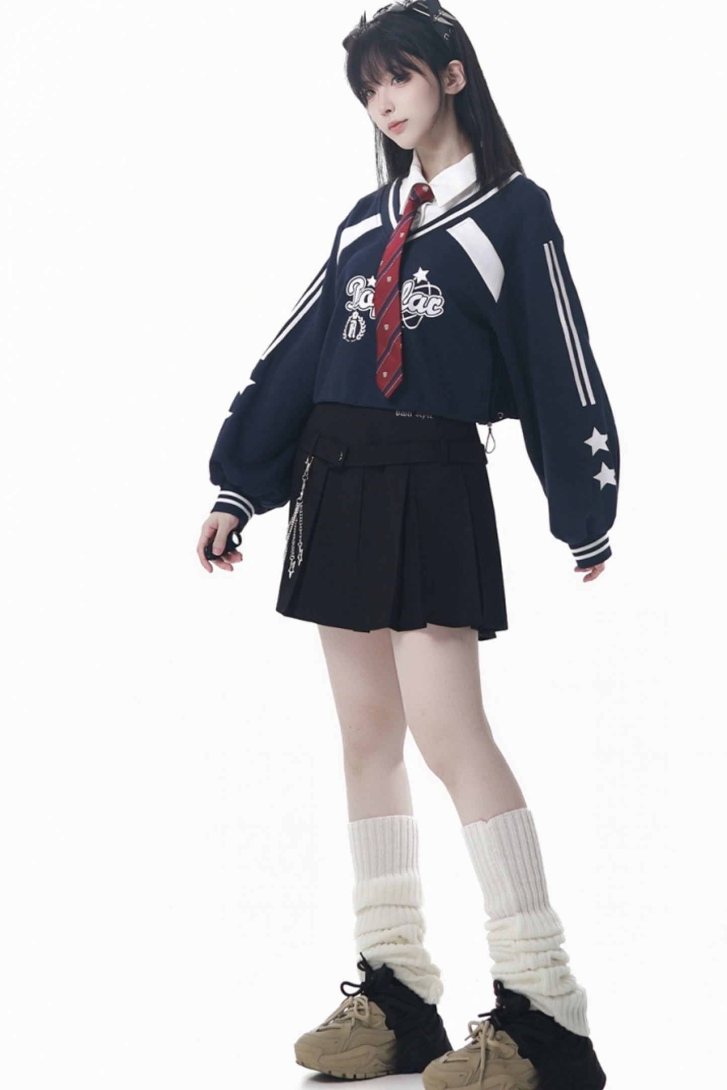 American College Sweatshirt + Tie + Pants + Skirt