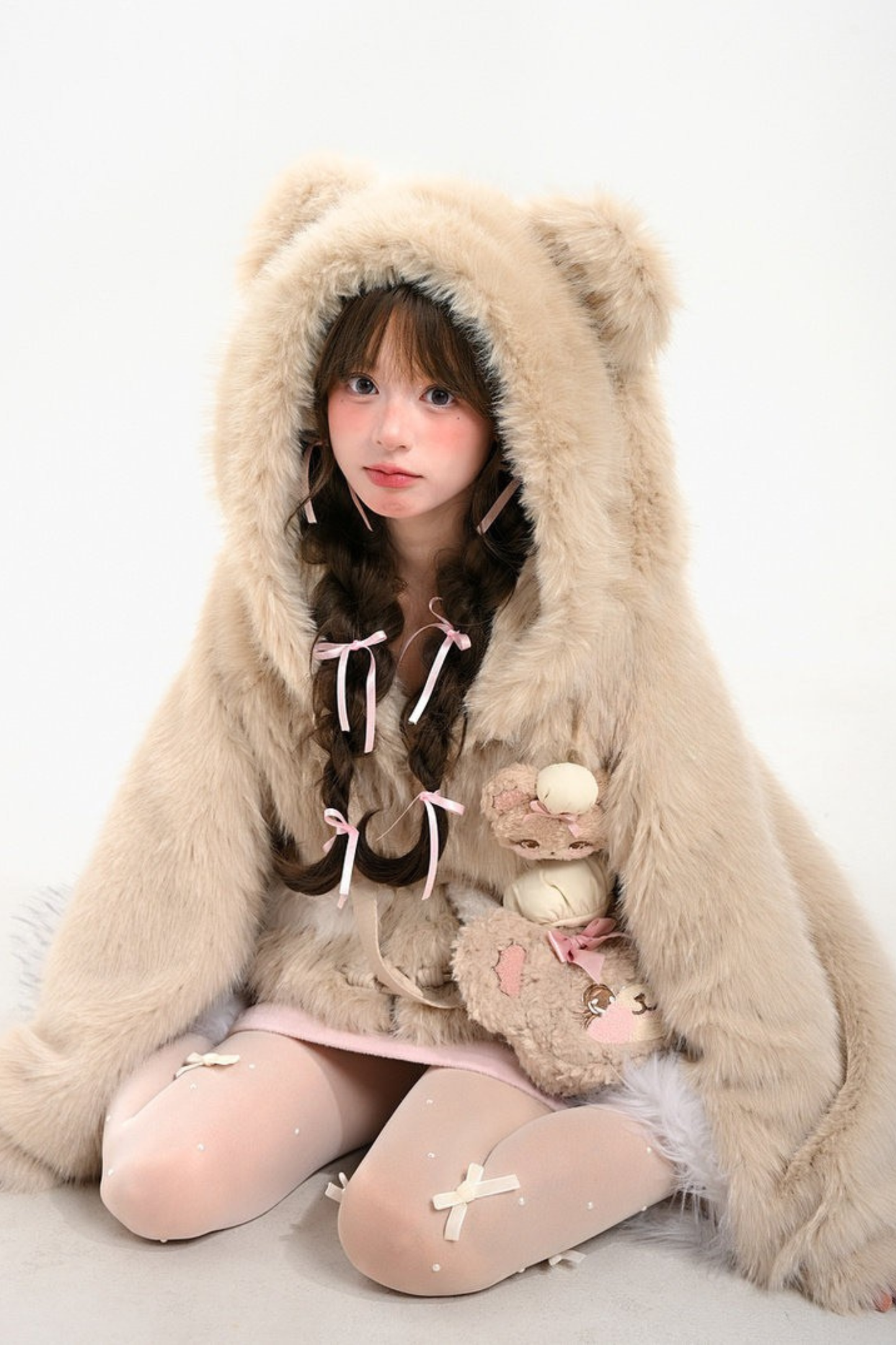 ベアフードファーコート