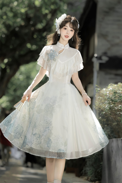 アジサイレターエレガントロリータサスペンダードレス+ショール