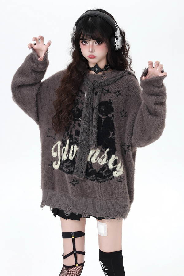 American Imitation Mink Fur Sweater