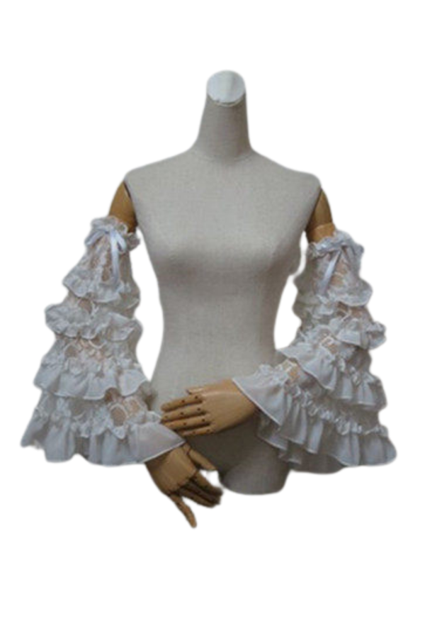 Robe Lolita en Tulle Floral + Manches + Chapeau