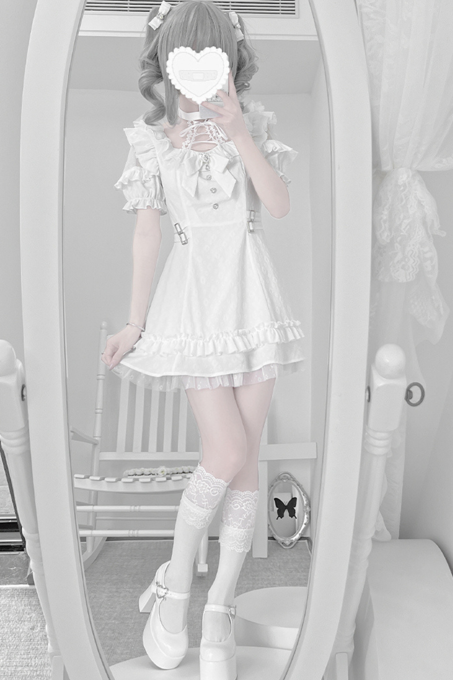 Source Monochrome Black Subculture Dress