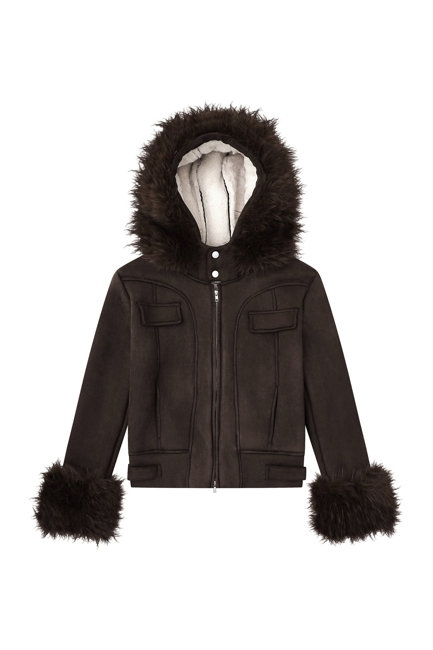 Y2K Fur Hooded Jacket