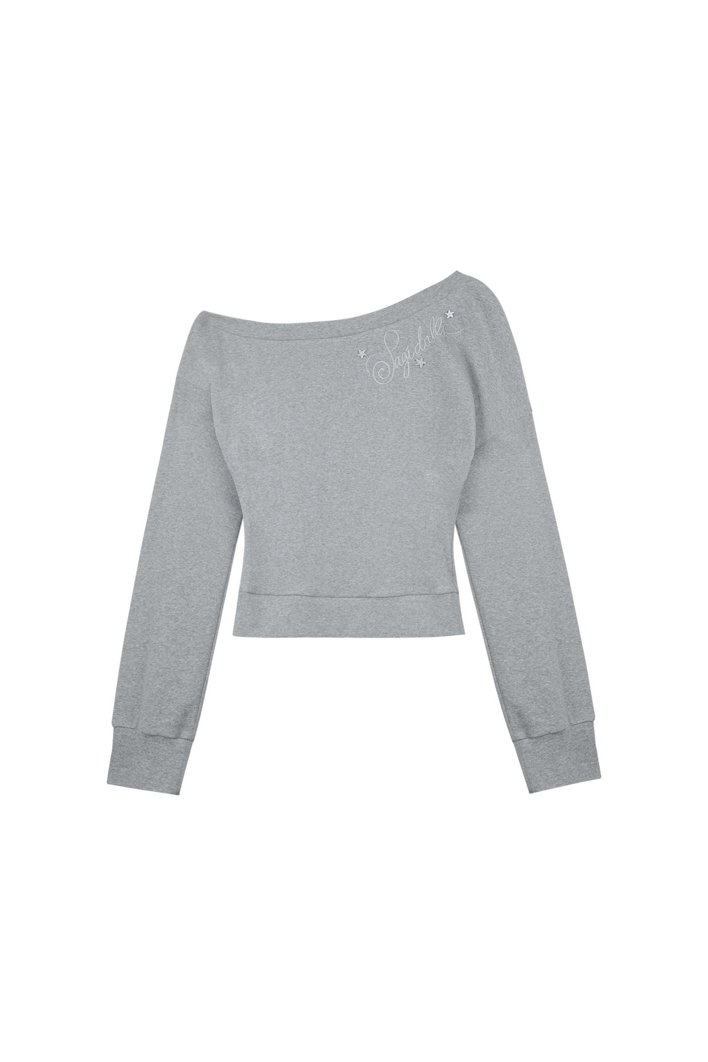 ワンポイントロゴカジュアルワンショルダートップス