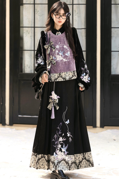 Dark Knight China Top + Vest + Skirt