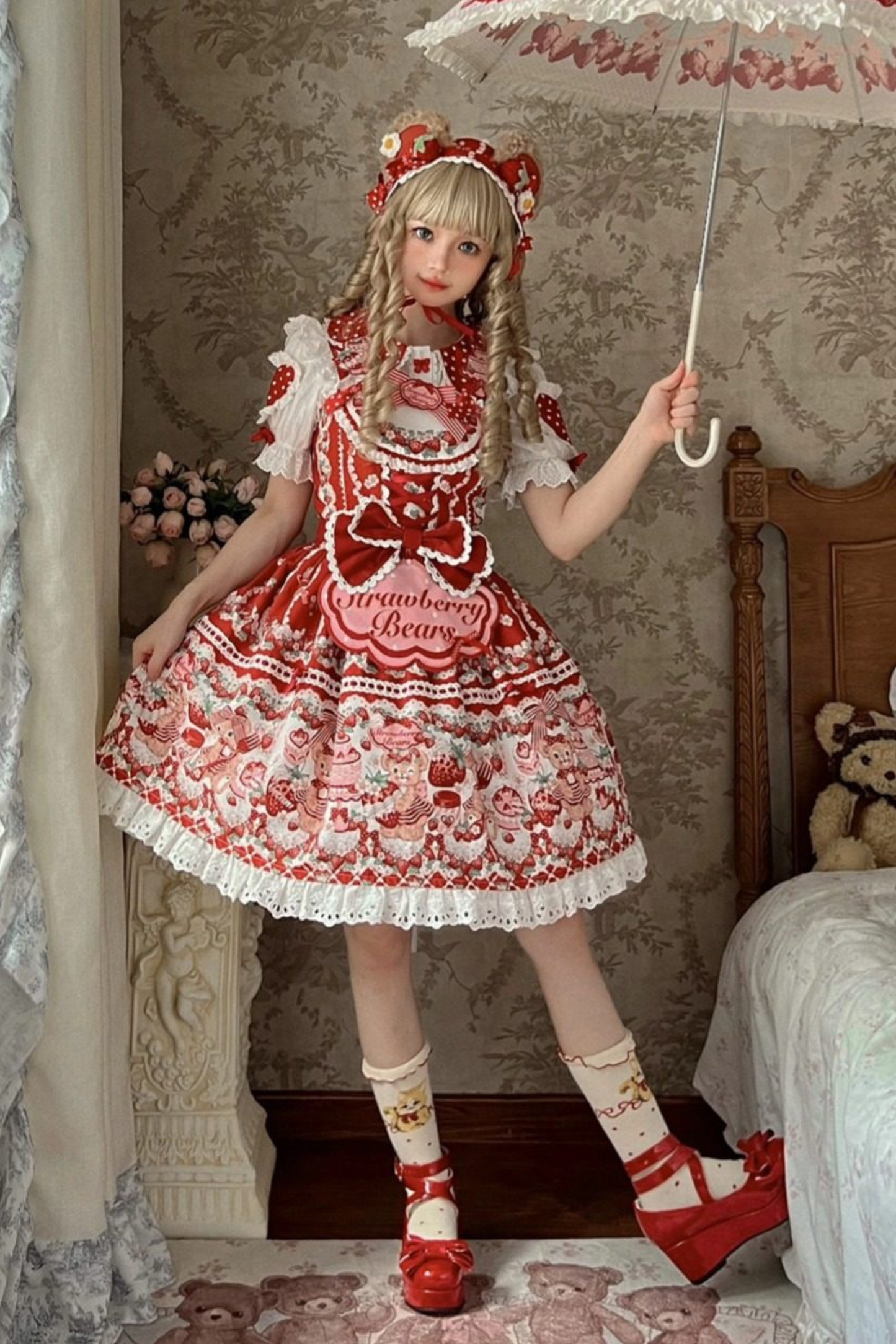 Lolita Striped Strawberry Dress