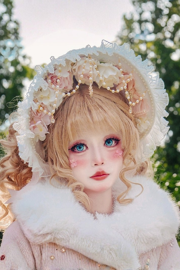 フォレストイリュージョンブライダルハット+ネックレス